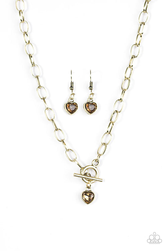 Paparazzi Necklace ~ Let Your Heart Shine - Brass
