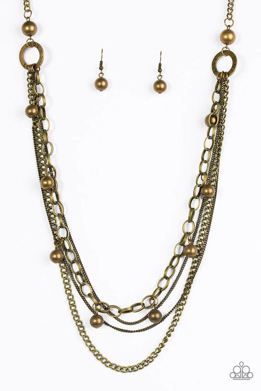 Paparazzi Necklace ~ Love Is BLING - Brass
