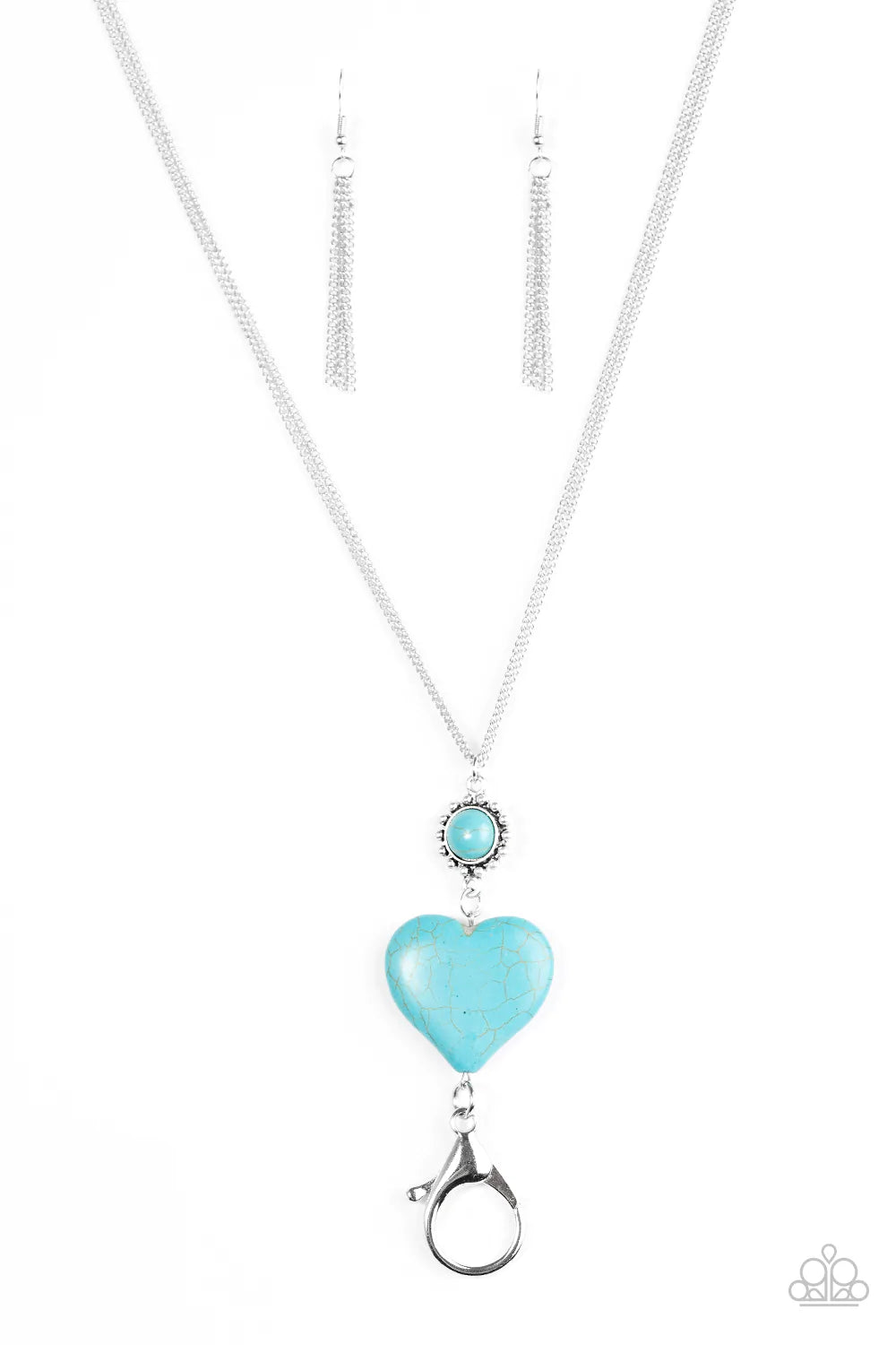 Paparazzi Necklace ~ Cold Cold Heart - Blue