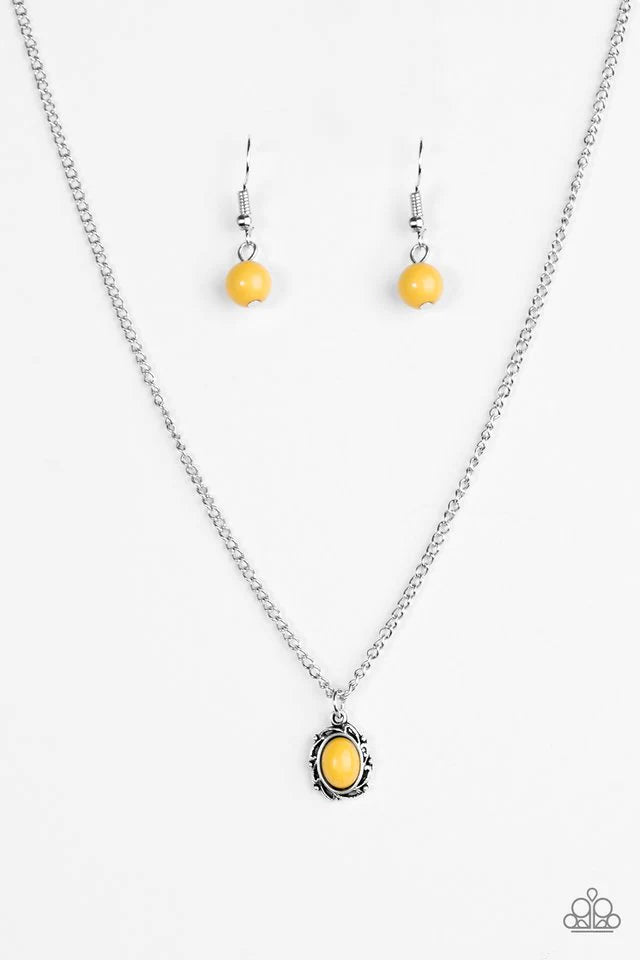 Paparazzi Necklace ~ Season To Cherish - Yellow