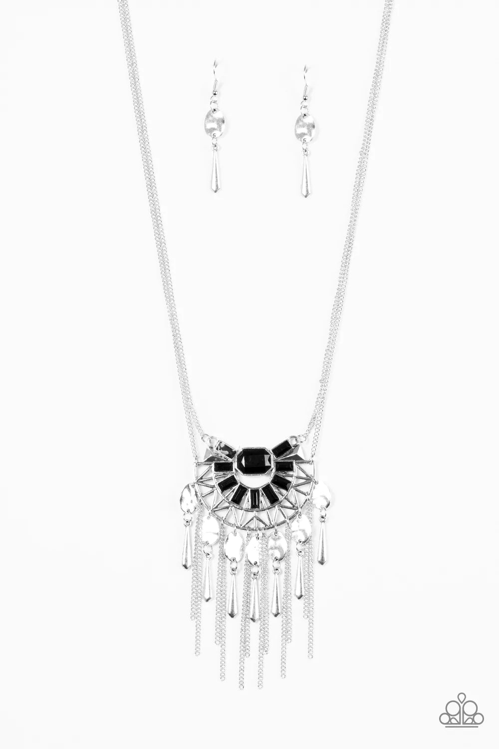 Paparazzi Necklace ~ Tribal Chief-ette - Black