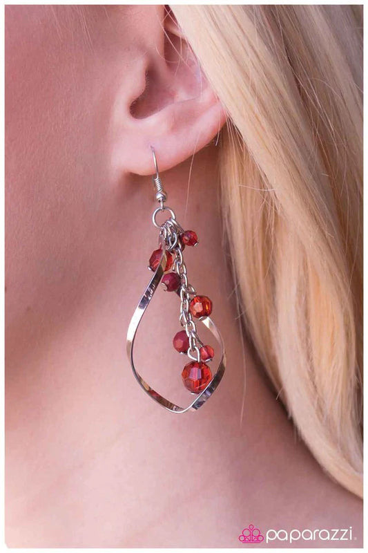 Paparazzi Earring ~ Simply Irresistible - Red