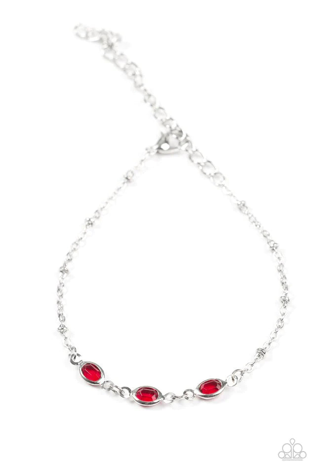 Paparazzi Bracelet ~ Center Stage Chic - Red