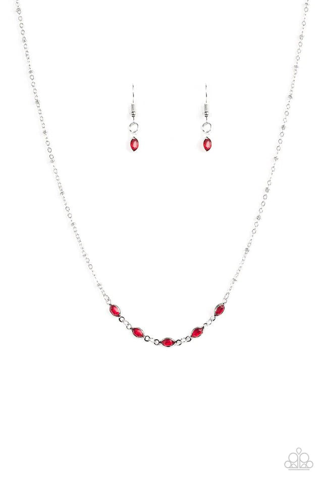 Paparazzi Necklace ~ Take Center Stage - Red