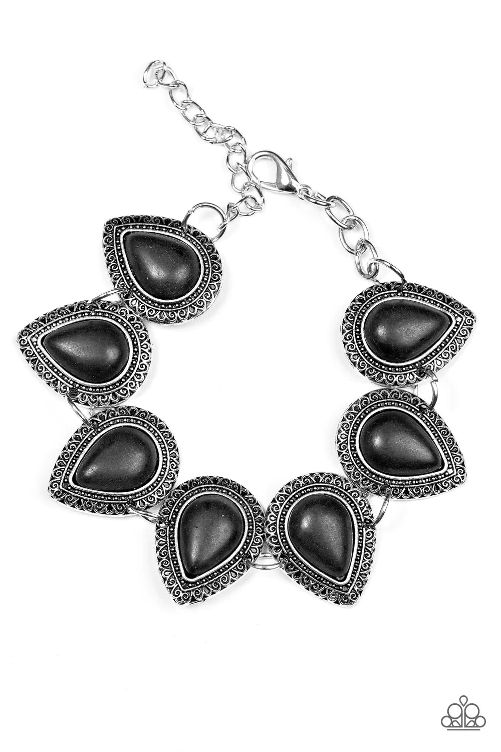Pulsera Paparazzi ~ Canyon Creek - Negro