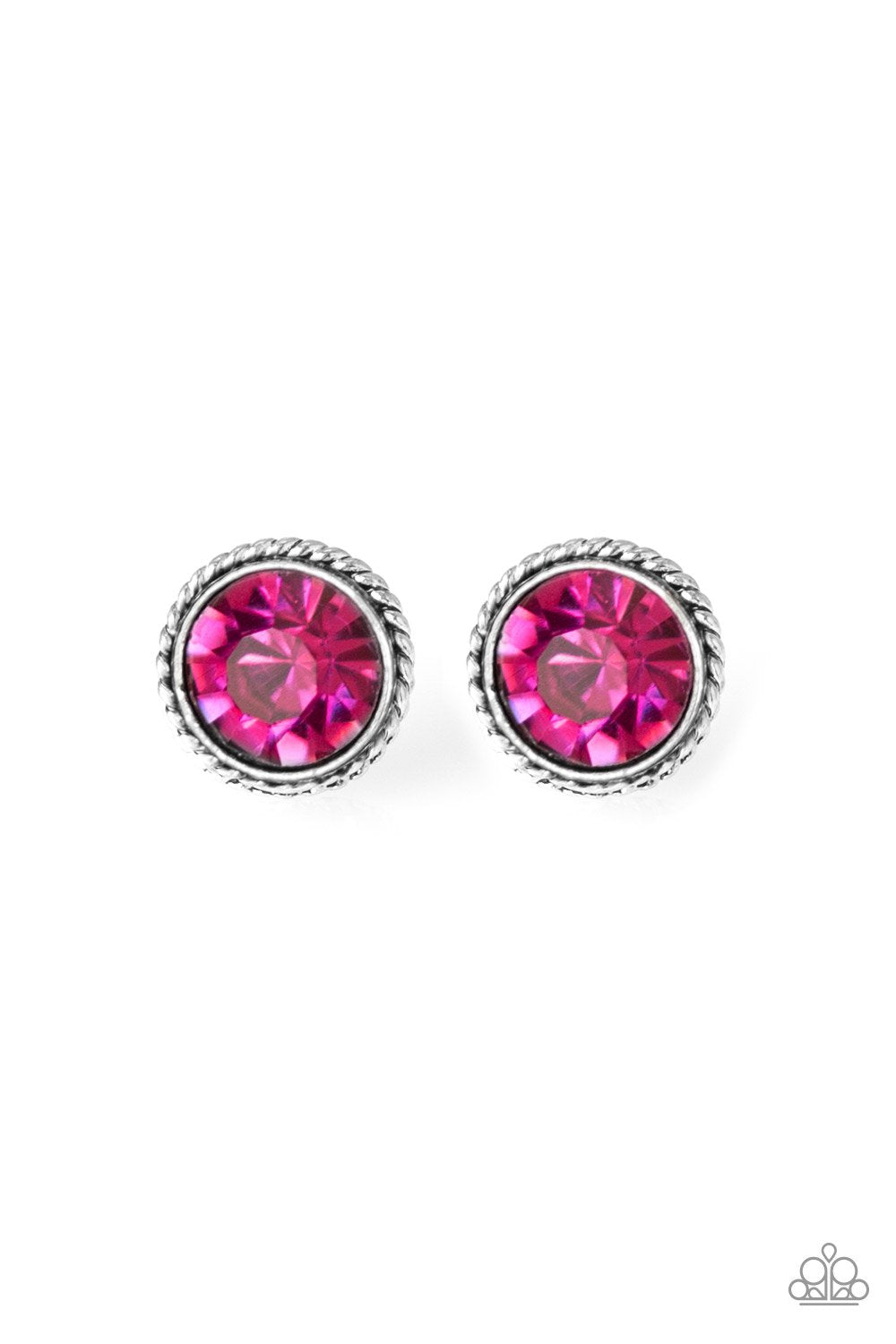 Paparazzi Earring ~ GLAM Over - Pink Post