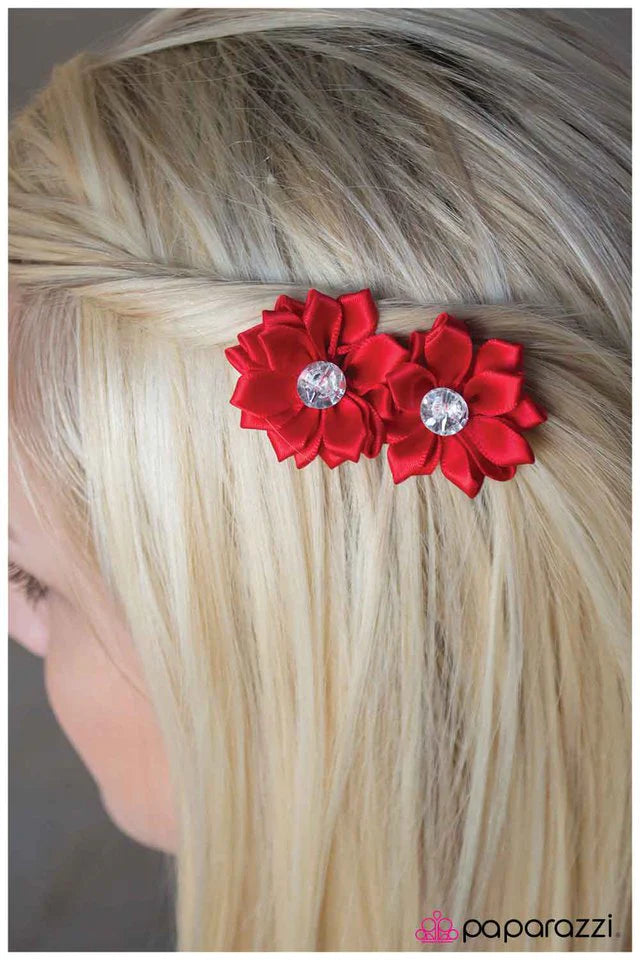 Paparazzi Hair Accessories ~ On the Double - Red