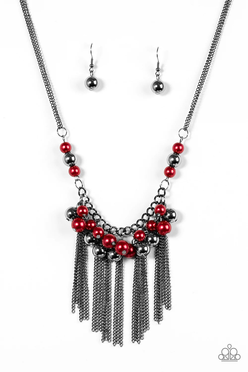 Paparazzi Necklace ~ Modern Mechanics - Red