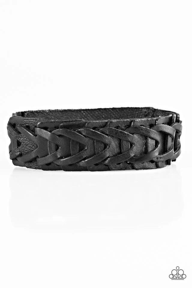 Pulsera Paparazzi ~ Back Country - Negro