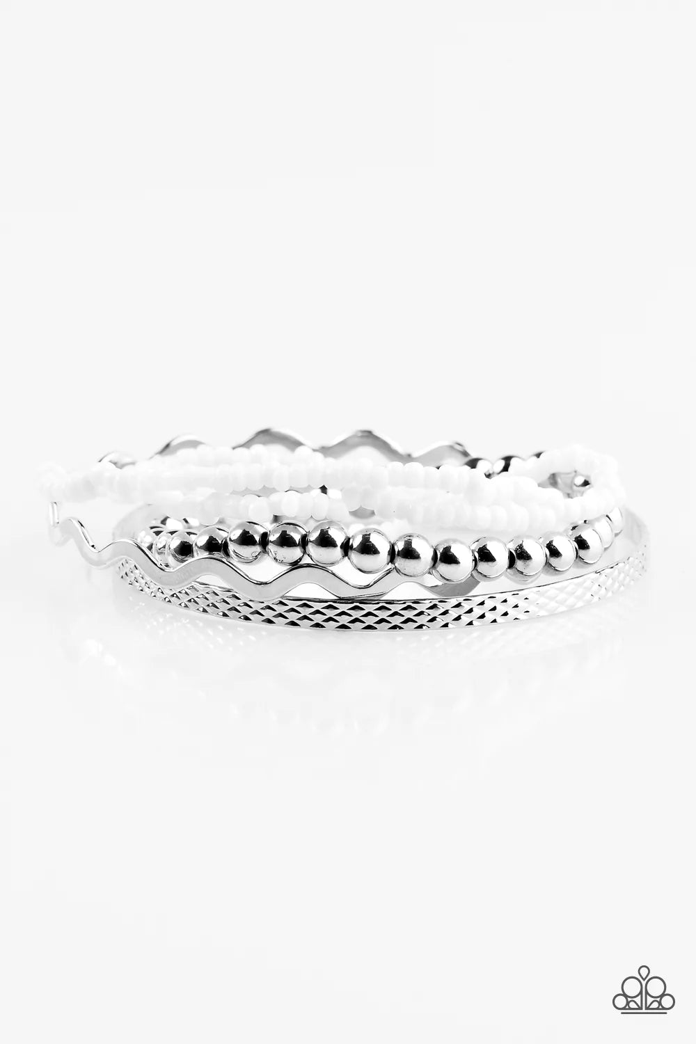 Pulsera Paparazzi estilo Amazon, color blanco