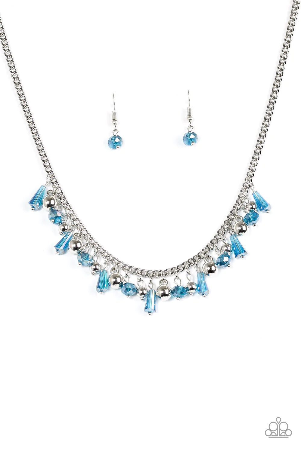Paparazzi Necklace ~ Twinkling Treasure Trove - Blue