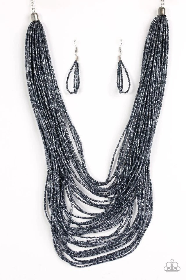 Collar Paparazzi ~ Tormenta de hielo - Azul