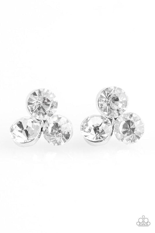 Paparazzi Earrings - Everthing Must GLOW! White