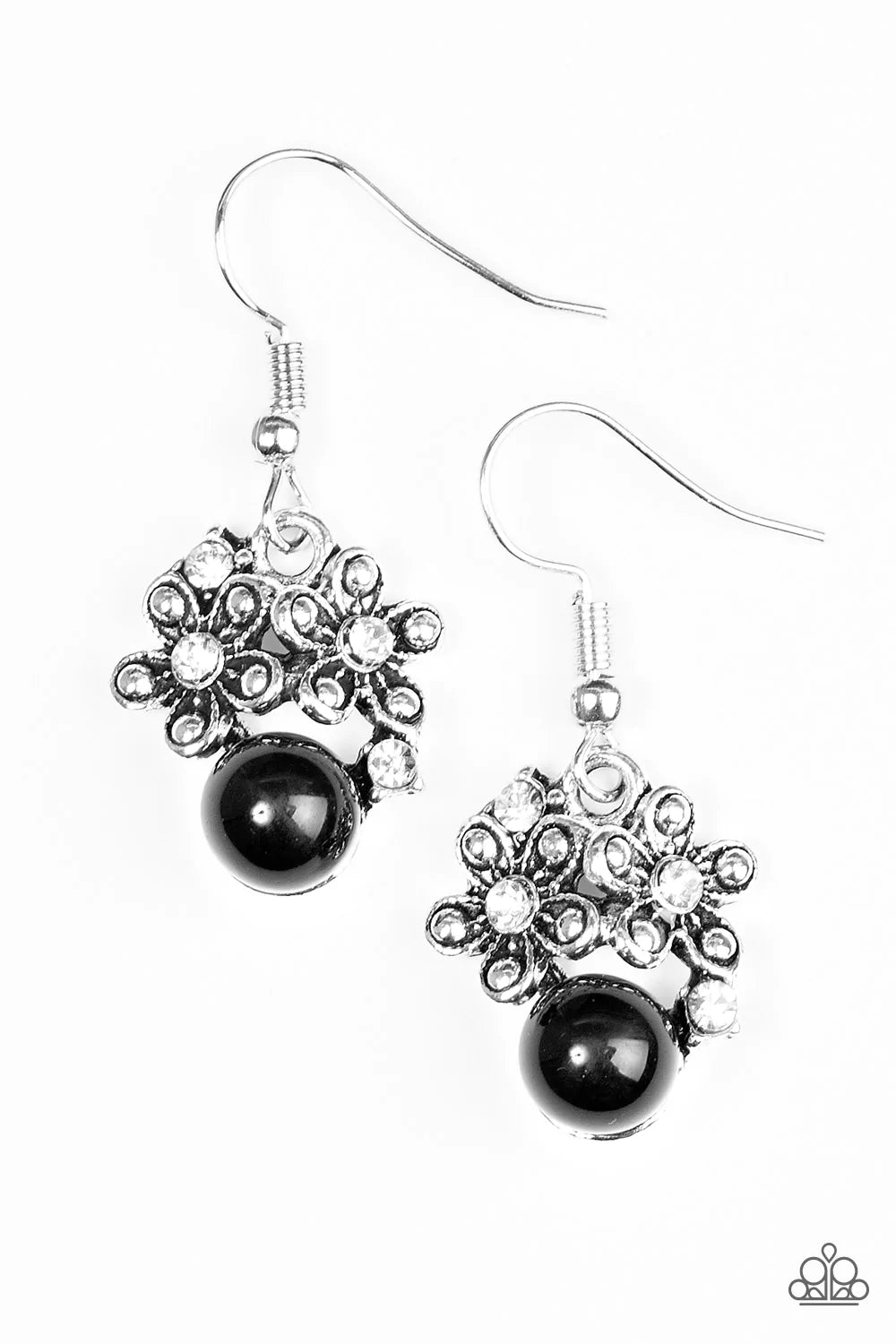 Paparazzi Earring ~ Dandy In Daffodils - Black