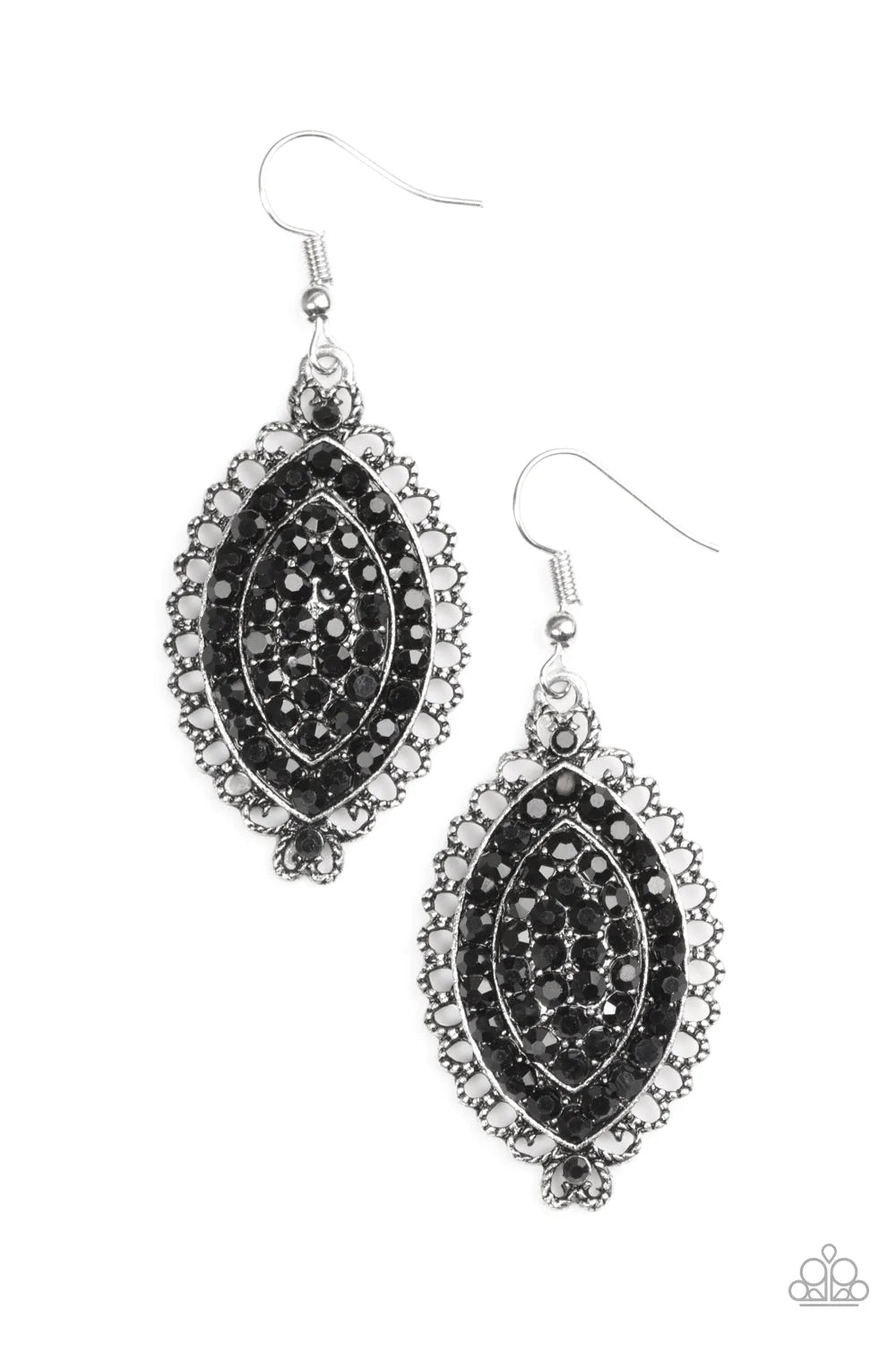 Paparazzi Earring ~ Pretty Prestigious - Black