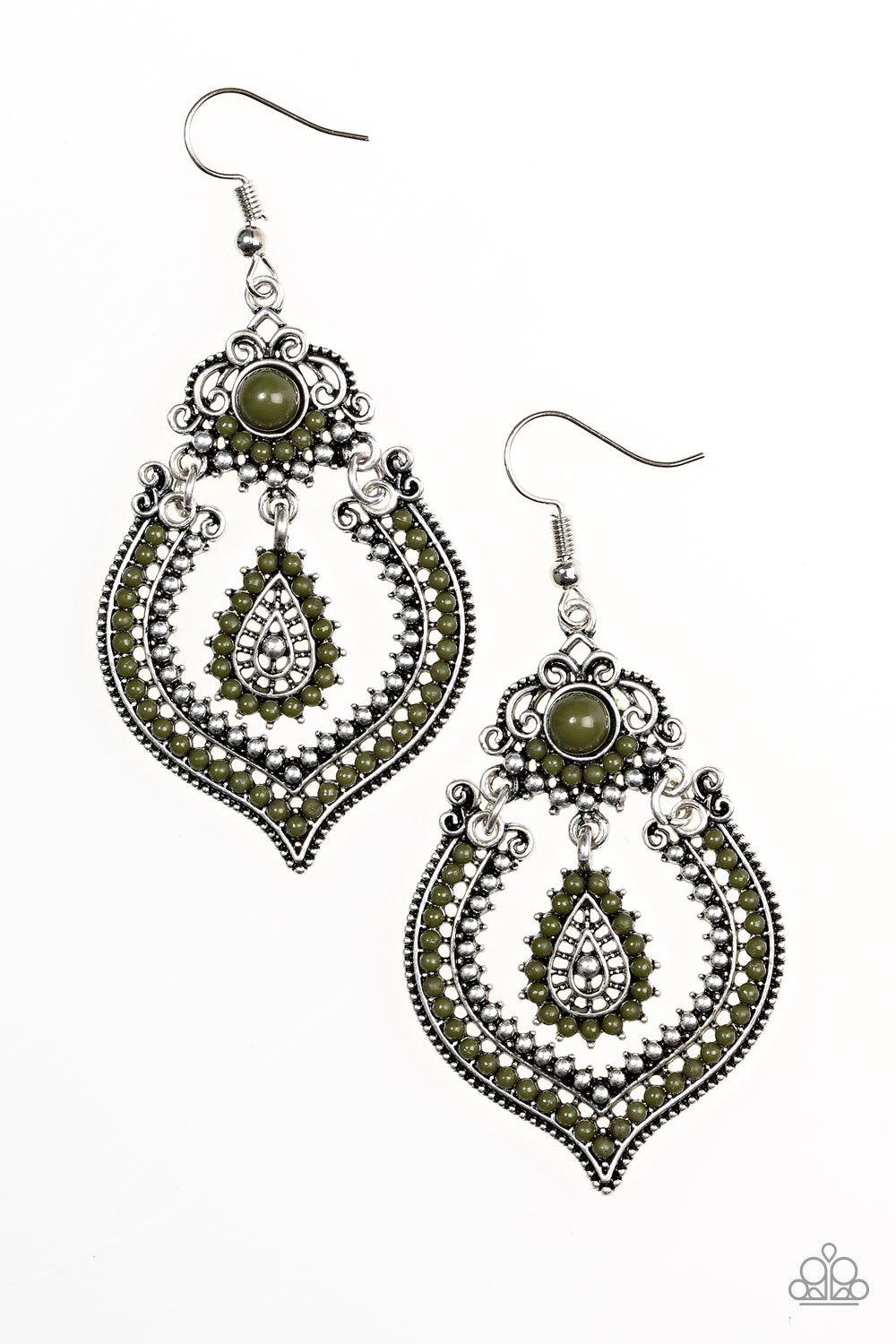 Paparazzi Earring ~ Congo Cadence - Green