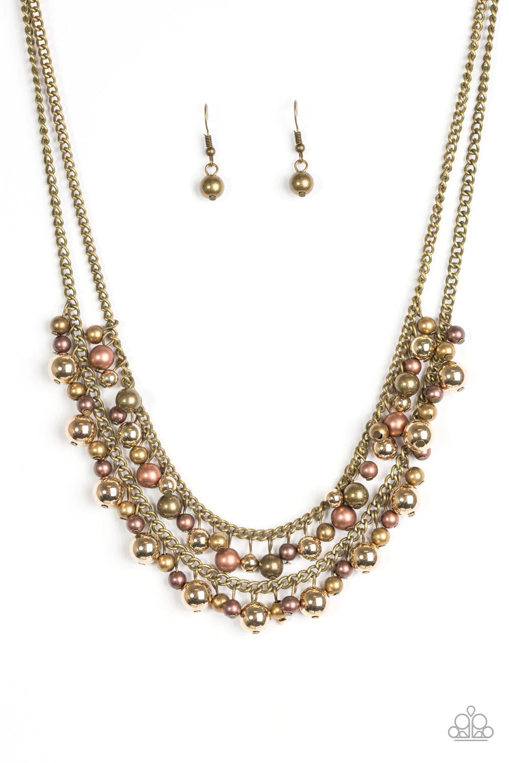 Paparazzi Necklace ~ The FIERCE Lady - Brass