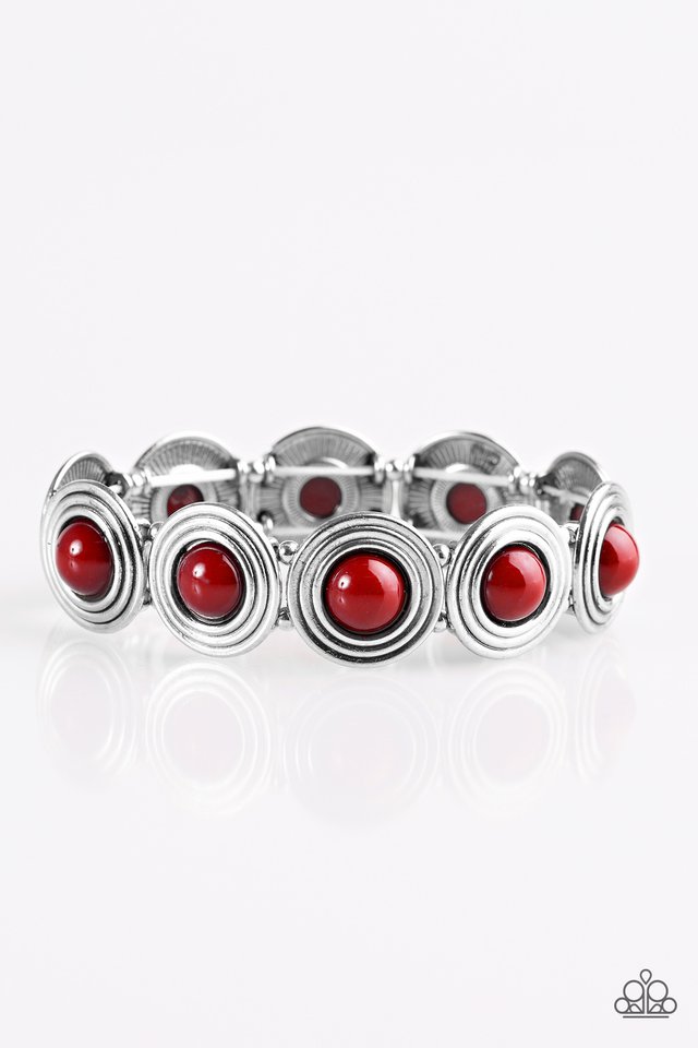 Paparazzi Bracelet ~ Adventurously Amazon - Red