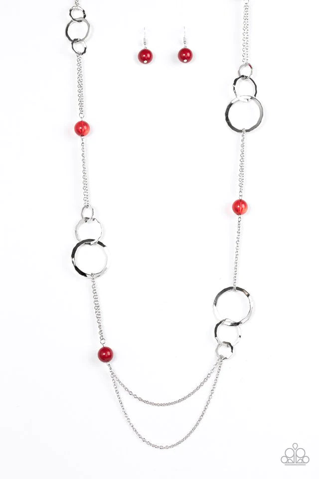 Paparazzi Necklace ~ Keepin It Cali - Red