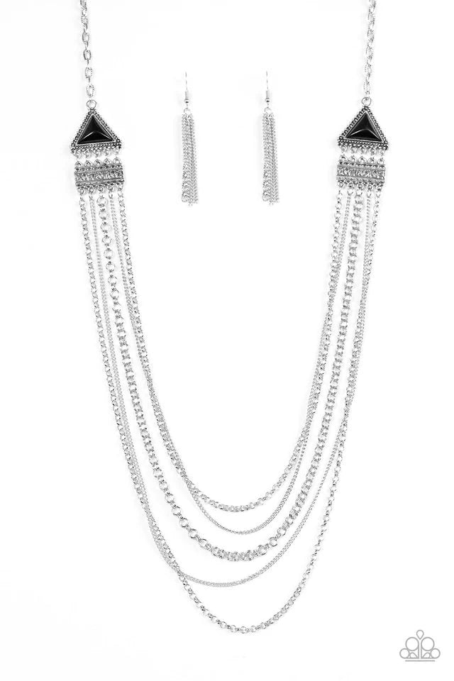 Paparazzi Necklace ~ Running With Wolves - Black