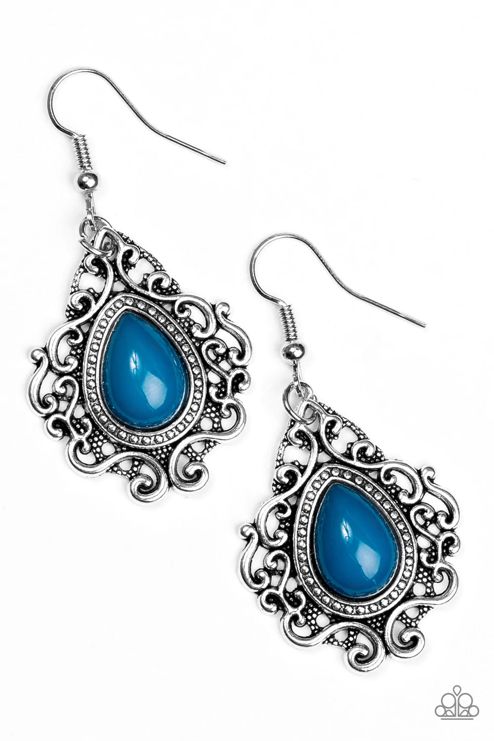 Paparazzi Earring ~ Grand Cayman Grandeur - Blue