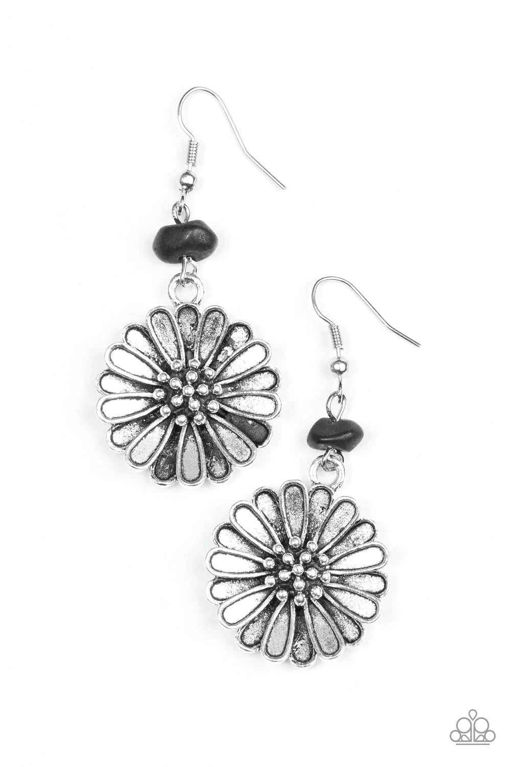 Paparazzi Earring ~ Prairie Garden - Black