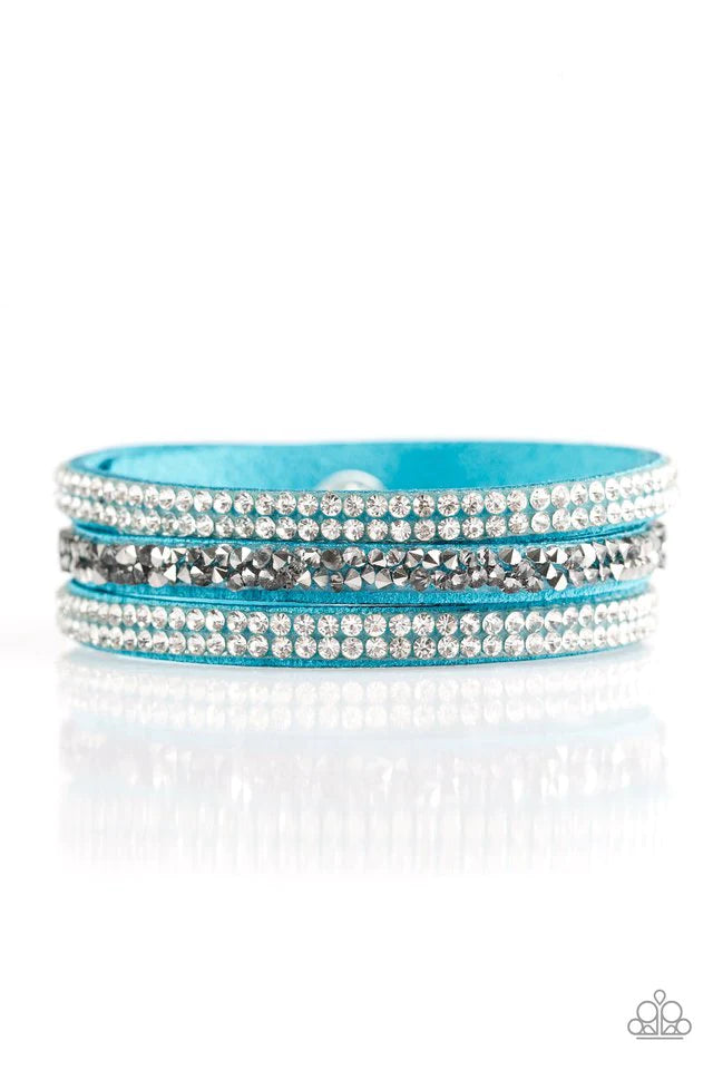 Pulsera Paparazzi ~ Mega Glam - Azul