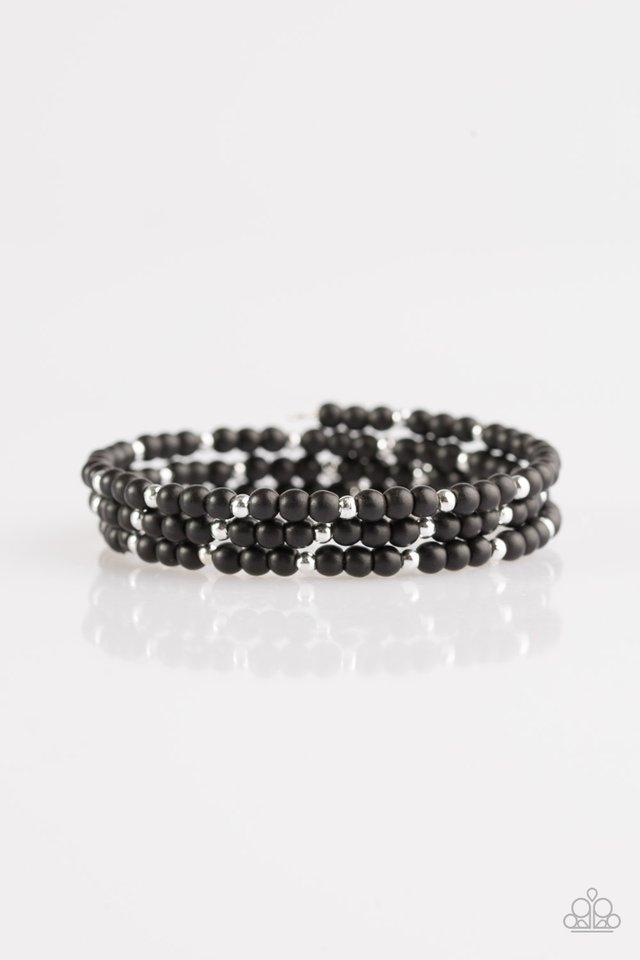 Pulsera Paparazzi ~ Stone Paradise - Negro
