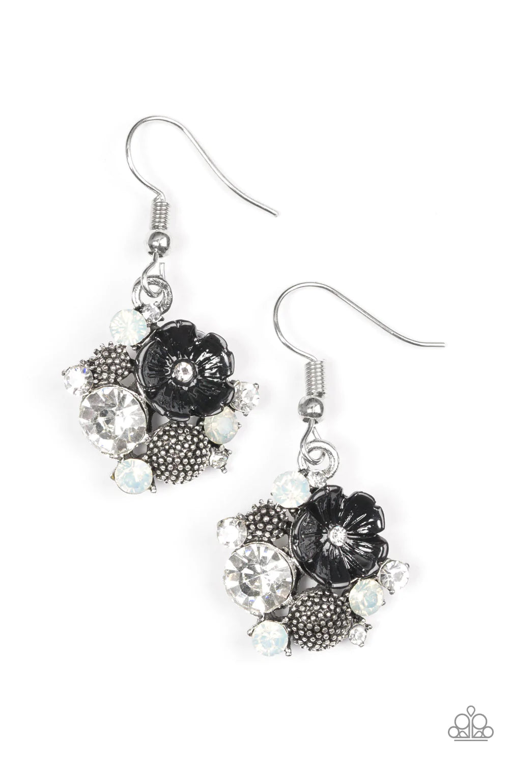 Paparazzi Earring ~ Lily Valleys - Black