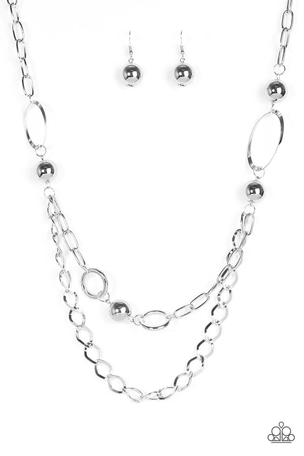 Collar Paparazzi ~ Mega Metal - Plata