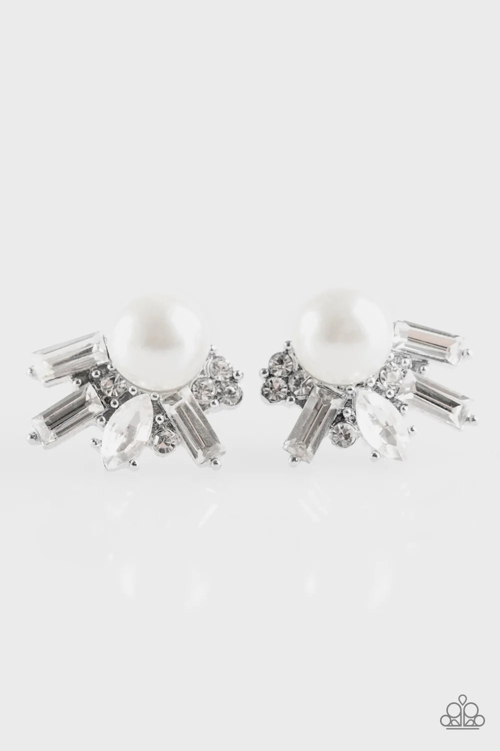 Paparazzi Earring ~ Radical Radiance - White Post