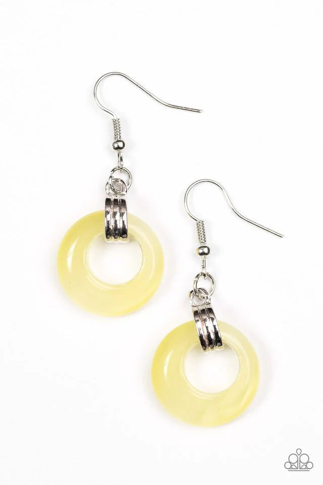 Paparazzi Earring ~ Look High and GLOW - Yellow