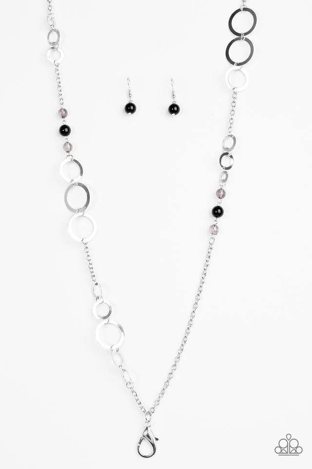 Paparazzi Necklace ~ The GLOW-est Of The GLOW - Black