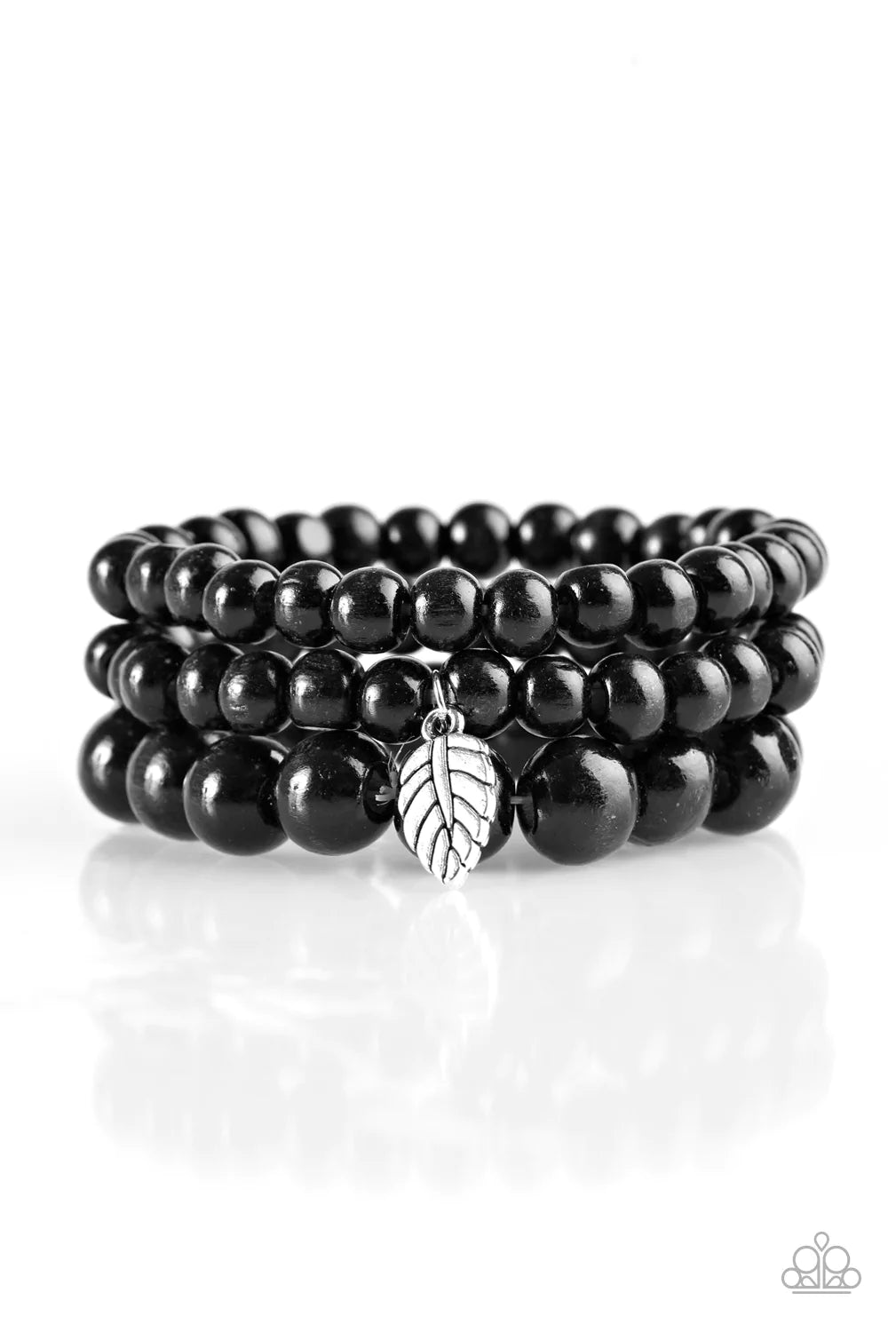 Pulsera Paparazzi ~ Fuera del bosque - Negro
