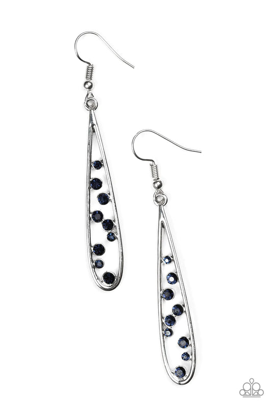 Paparazzi Earring ~ Here Comes The REIGN - Blue