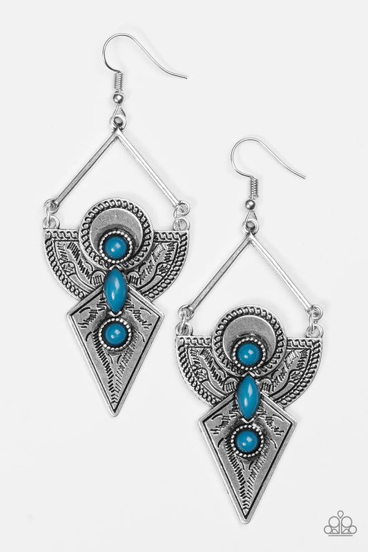 Paparazzi Earring ~ Desert Dynasty - Blue