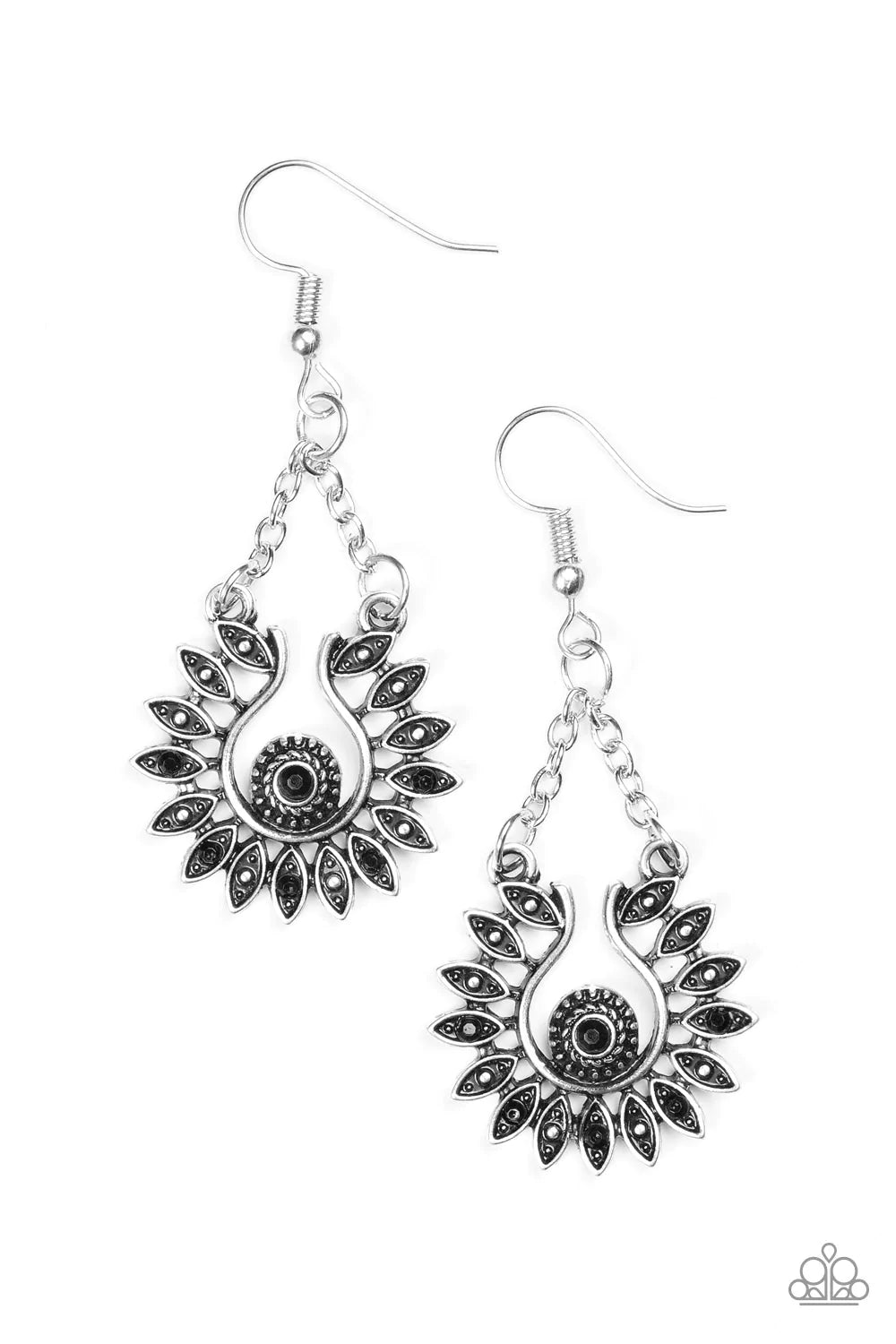 Paparazzi Earring ~ Cancun Can-Can - Black