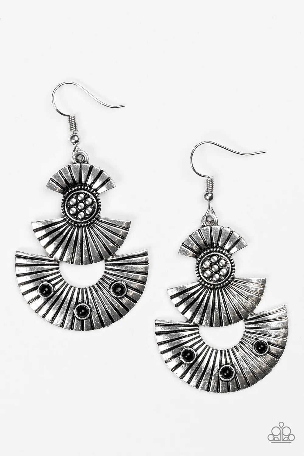 Paparazzi Earring ~ Far East - Black