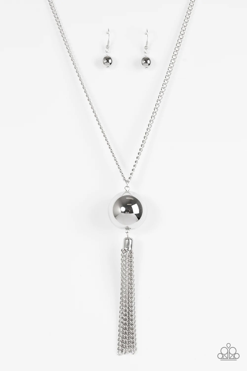 Paparazzi Necklace ~ Big Baller - Silver