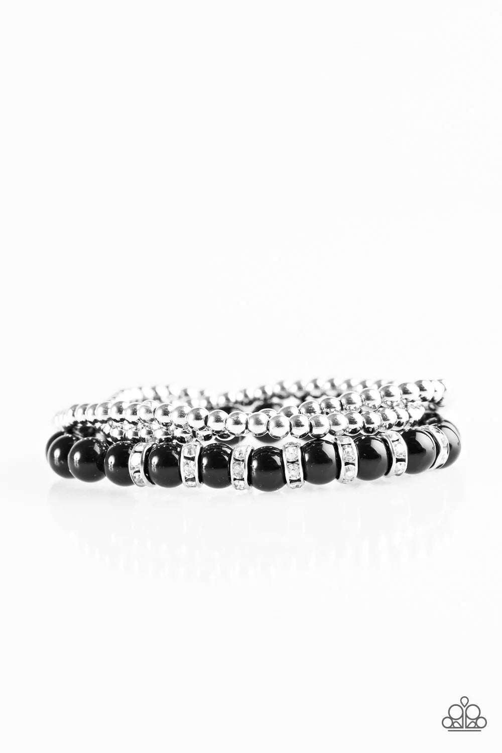 Pulsera Paparazzi ~ Perfecta elegancia - Negra