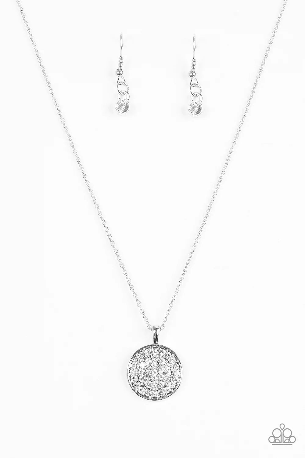 Paparazzi Necklace ~ Believe In Glitter - White