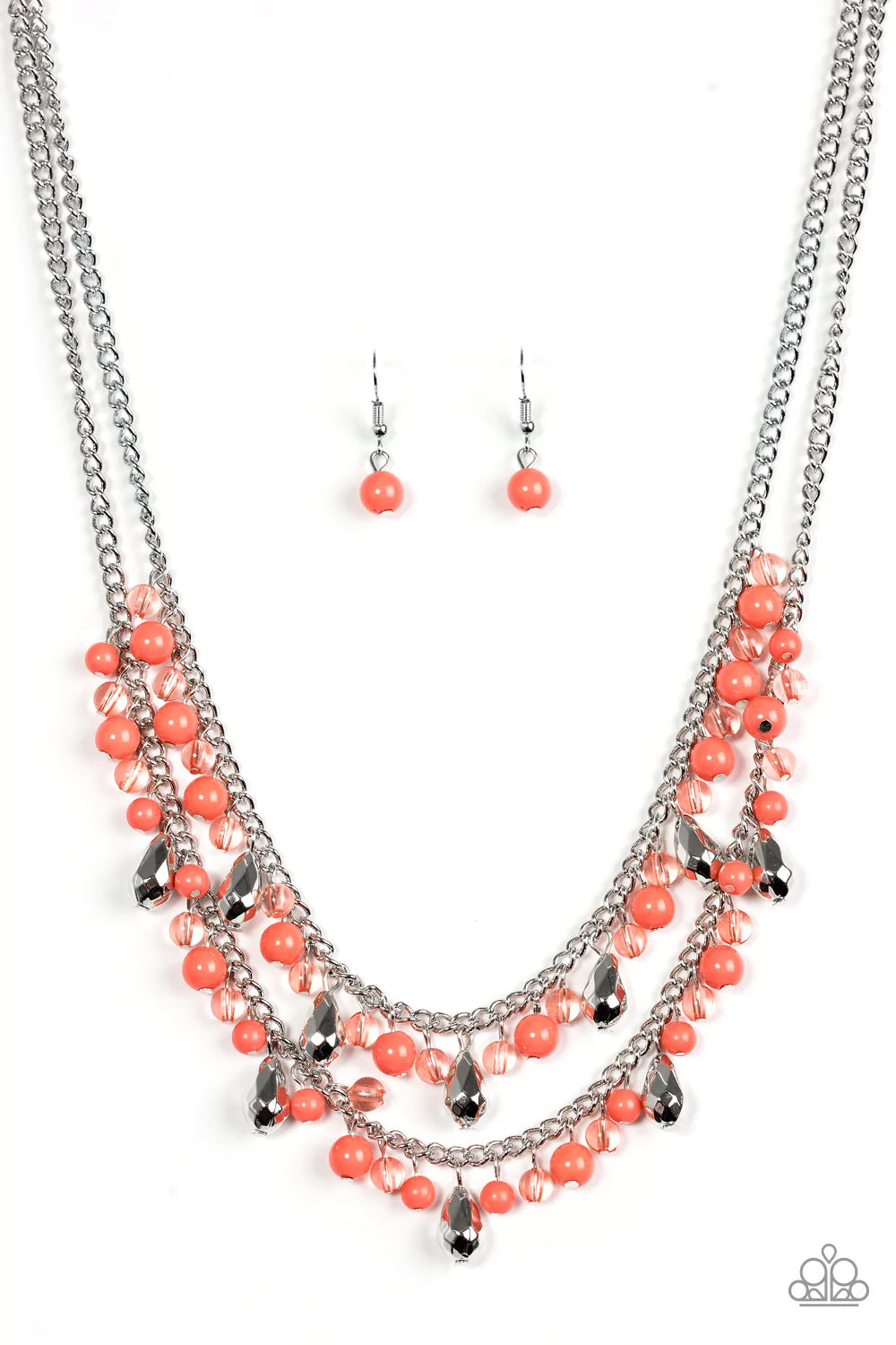 Collar Paparazzi ~ Glamour del Mardi Gras - Naranja