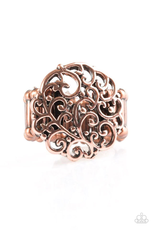 Paparazzi Ring ~ Thrills and Frills - Copper
