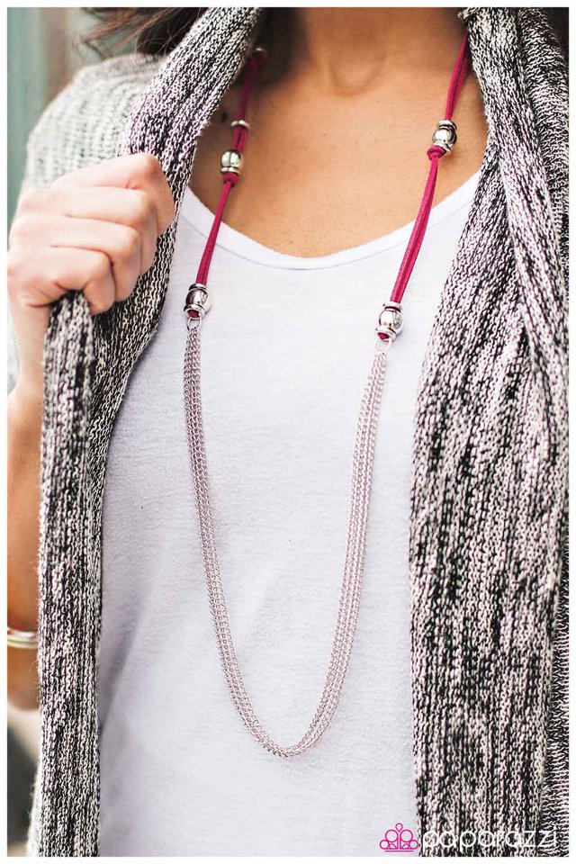 Paparazzi Necklace ~ Tied and True ��� Pink - Pink