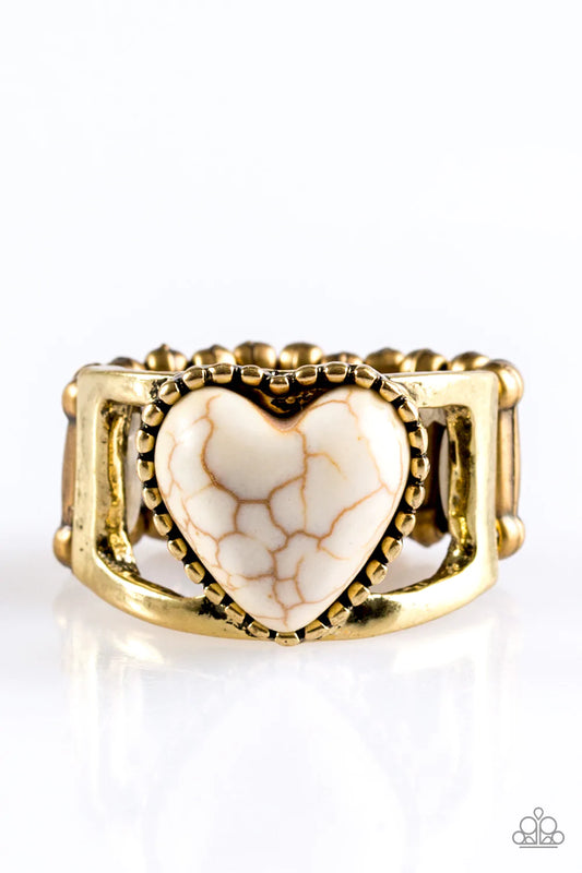 Paparazzi Ring ~ Rule With Your Heart - Brass