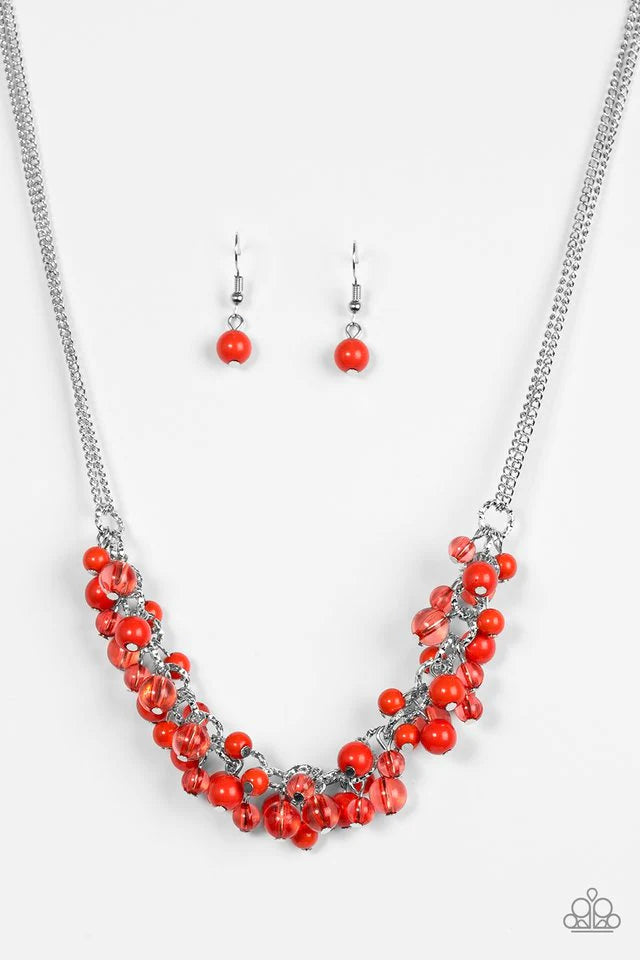 Paparazzi Necklace ~ Boulevard Beauty - Red