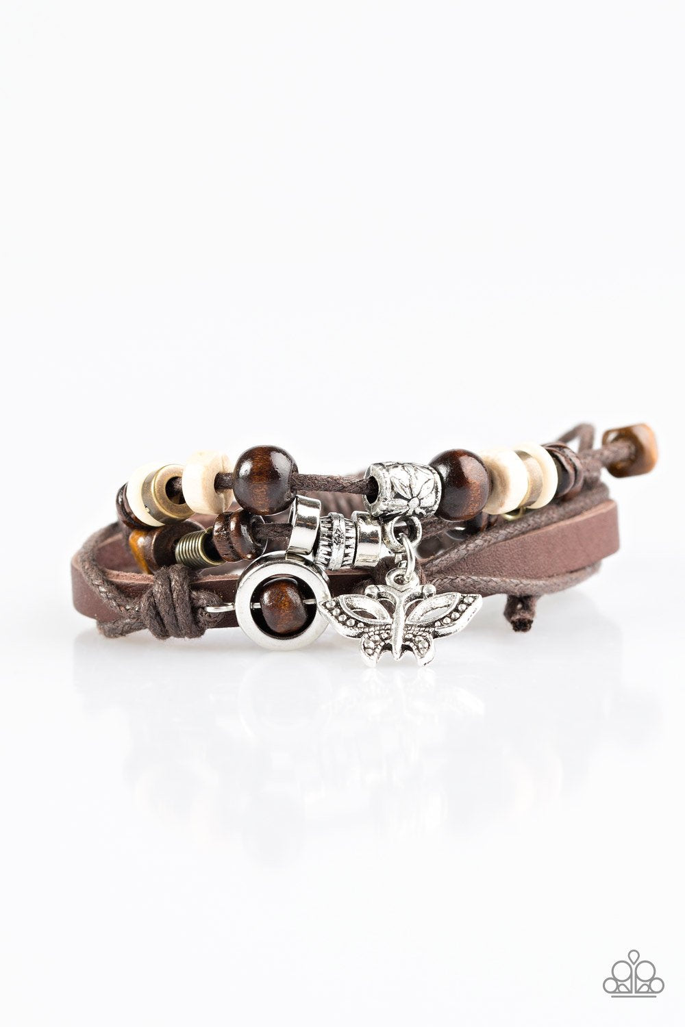 Paparazzi Bracelet ~ Bahama Butterfly - Brown