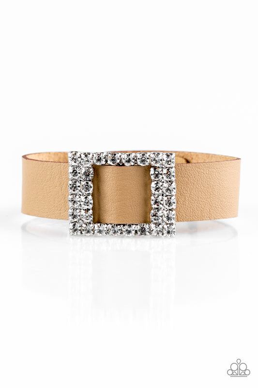 Paparazzi Bracelet ~ Diamond Diva - Brown