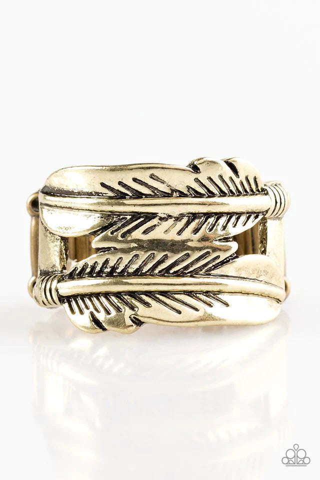 Paparazzi Ring ~ Fearless Flier - Brass