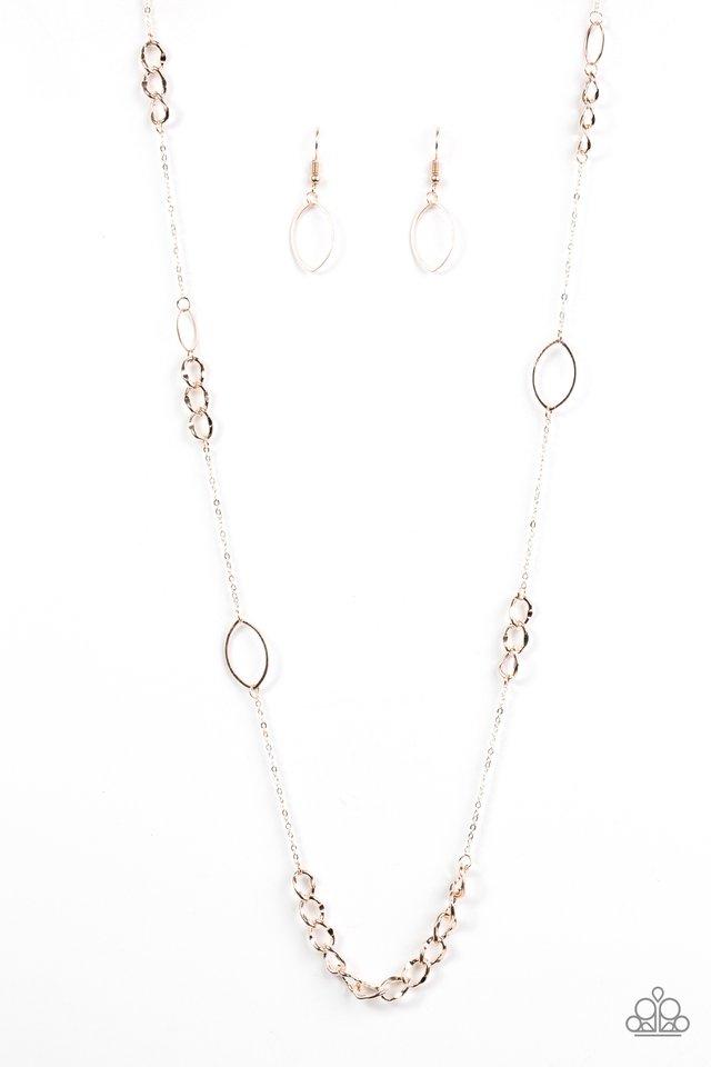 Paparazzi Necklace ~ Metro Minimalist - Rose Gold